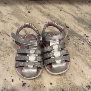 Stride Rite Glitter Sandals 6 Extra Wide